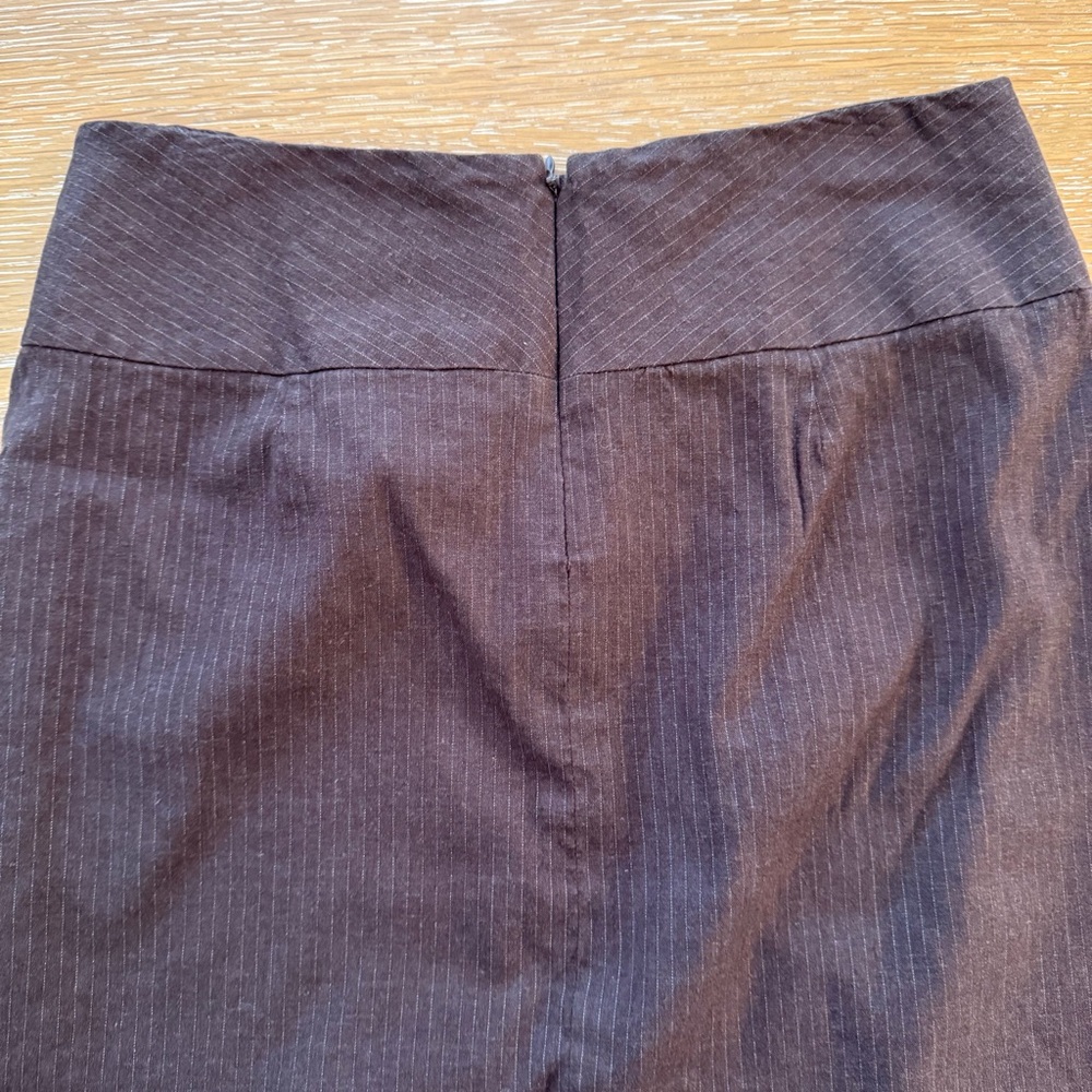 Banana Republic Brown A-Line Flax Linen Blend Skirt size 2 - Picture 4 of 6